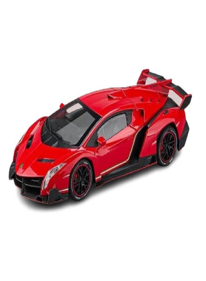 VARIYA ENTERPRISE® 1/24 Big Lamborghini VANENO Toy Car Metal Pull Back Diecast Car with Openable Door and Sound Light, Gifts Toys for Kids【 RED 】 - Image 1